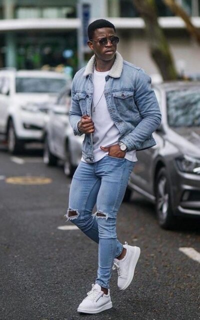Denim jacket styles male 2025